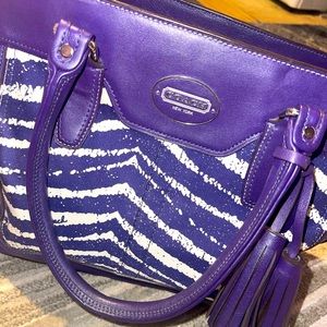 Coach A1373-23409 Purple Leather Satchel